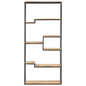 Libreria 80x30x180 cm in Legno di Mango Grezzo