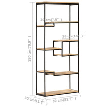 Load image into Gallery viewer, Libreria 80x30x180 cm in Legno di Mango Grezzo