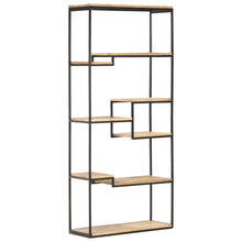 Load image into Gallery viewer, Libreria 80x30x180 cm in Legno di Mango Grezzo
