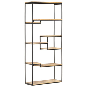 Libreria 80x30x180 cm in Legno di Mango Grezzo