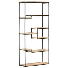 Load image into Gallery viewer, Libreria 80x30x180 cm in Legno di Mango Grezzo