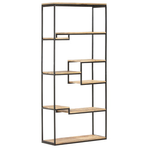 Libreria 80x30x180 cm in Legno di Mango Grezzo