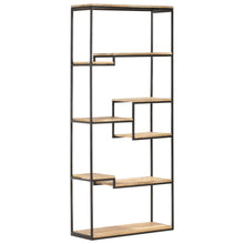 Load image into Gallery viewer, Libreria 80x30x180 cm in Legno di Mango Grezzo