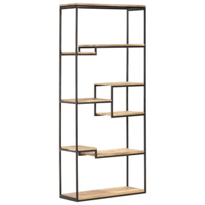 Libreria 80x30x180 cm in Legno di Mango Grezzo