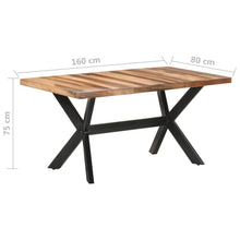 Load image into Gallery viewer, Tavolo da Pranzo 160x80x75 cm Legno Massello con Finitura Ambra
