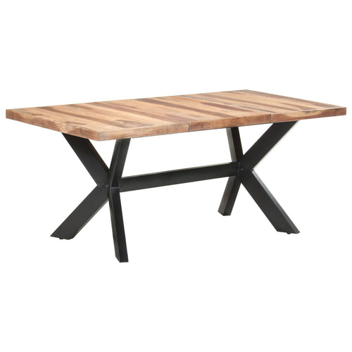 Tavolo da Pranzo 180x90x75 cm Legno Massello con Finitura Ambra