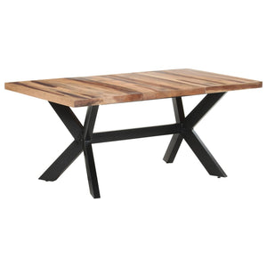 Tavolo da Pranzo 180x90x75 cm Legno Massello con Finitura Ambra