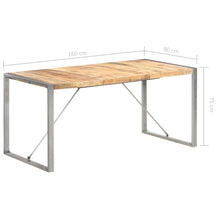 Carica l&#39;immagine nel visualizzatore di Gallery, Tavolo da Pranzo 160x80x75 cm in Legno Massello di Mango