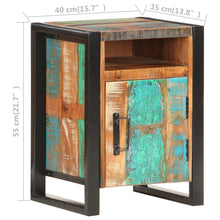 Load image into Gallery viewer, Mobiletto con anta 40x35x55 cm in Legno Massello di Recupero