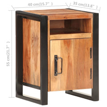 Laden Sie das Bild in den Galerie-Viewer, Comodino 40x35x55cm in Legno Massello di Acacia