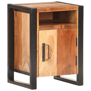 Comodino 40x35x55cm in Legno Massello di Acacia