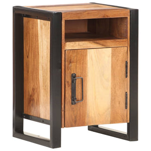 Comodino 40x35x55cm in Legno Massello di Acacia