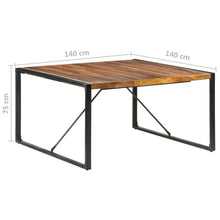 Carica l&#39;immagine nel visualizzatore di Gallery, Tavolo da Pranzo 140x140x75 cm in Legno Massello