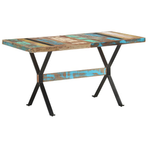 Tavolo da Pranzo 140x70x76 cm in Legno Massello di Recupero