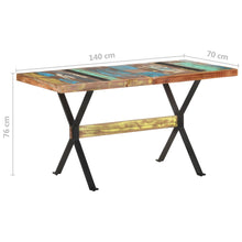 Carica l&#39;immagine nel visualizzatore di Gallery, Tavolo da Pranzo 140x70x76 cm in Legno Massello di Recupero