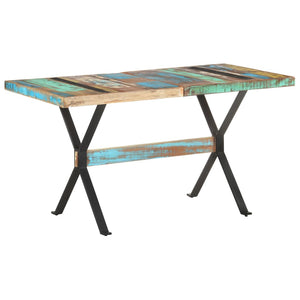 Tavolo da Pranzo 140x70x76 cm in Legno Massello di Recupero