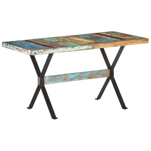 Tavolo da Pranzo 140x70x76 cm in Legno Massello di Recupero