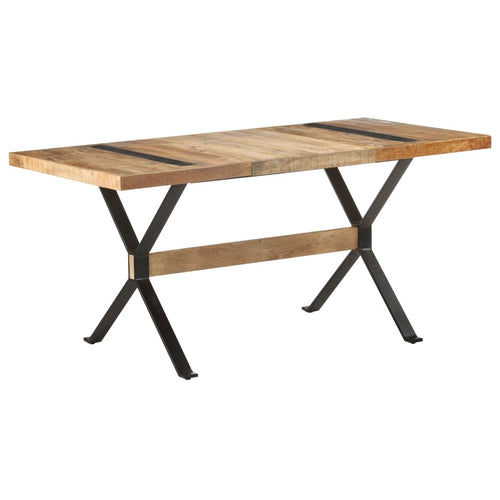 Tavolo da Pranzo 160x80x76 cm in Legno Massello di Mango Grezzo