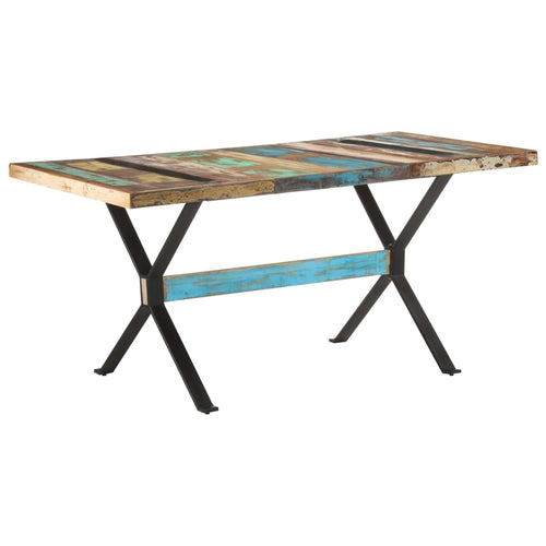 Tavolo da Pranzo 160x80x76 cm in Legno Massello di Recupero