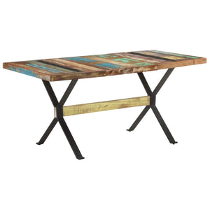 Tavolo da Pranzo 160x80x76 cm in Legno Massello di Recupero