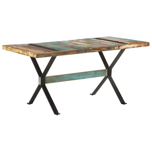 Tavolo da Pranzo 160x80x76 cm in Legno Massello di Recupero
