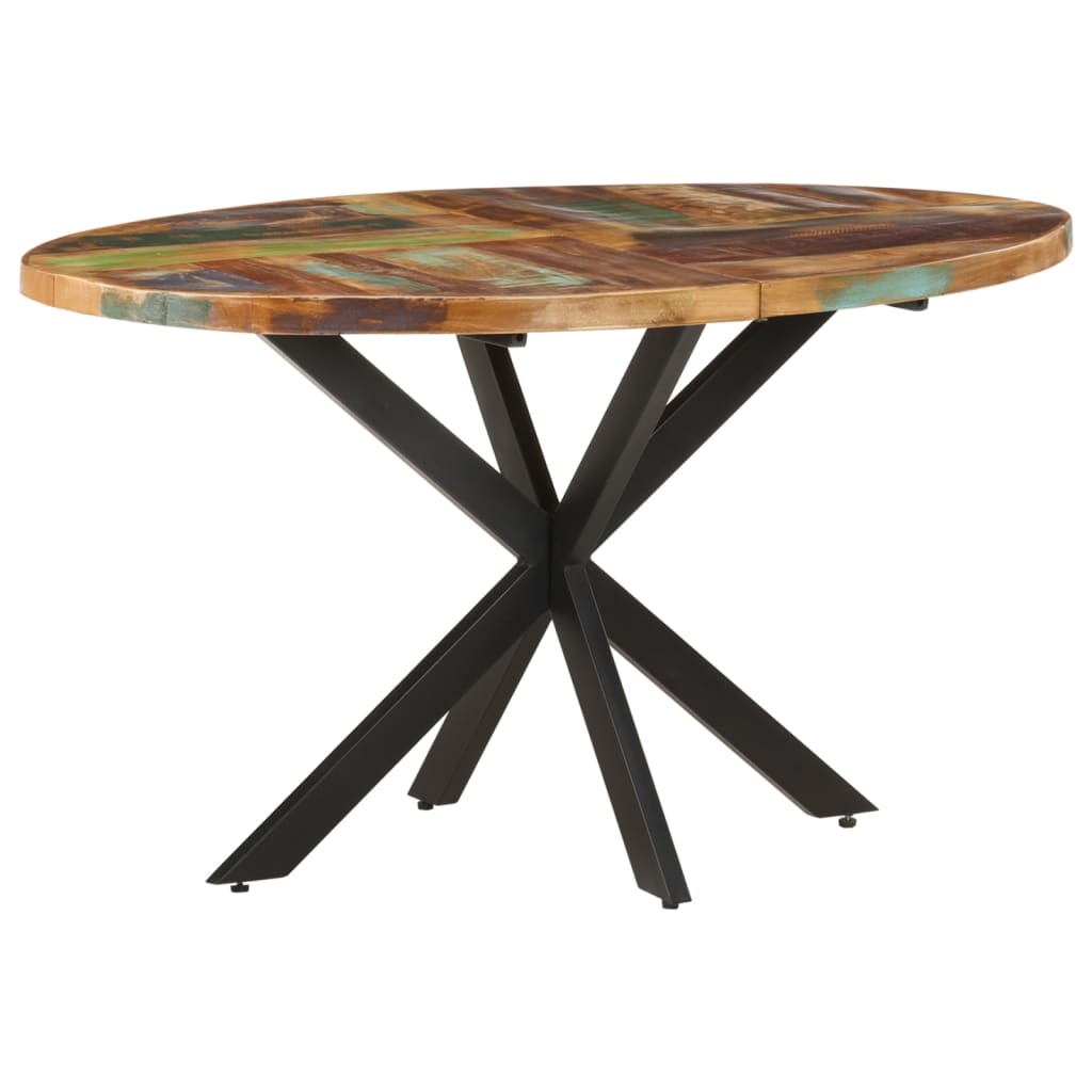 Tavolo da Pranzo 140x80x75 cm in Legno Massello di Rovere