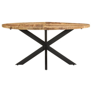 Tavolo da Pranzo 160x90x75cm in Legno Massello di Mango Grezzo