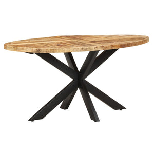 Tavolo da Pranzo 160x90x75cm in Legno Massello di Mango Grezzo