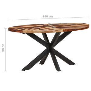 Tavolo da Pranzo 160x90x75 cm in Legno Massello di Acacia