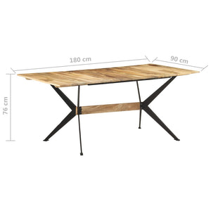 Tavolo da Pranzo 180x90x76 cm in Legno Massello di Mango
