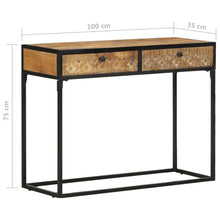 Carica l&#39;immagine nel visualizzatore di Gallery, Tavolo Consolle 100x35x75 cm in Legno Massello di Mango