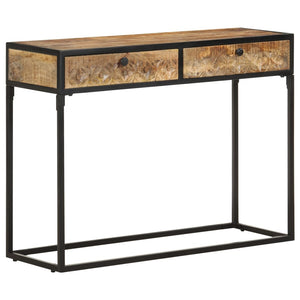 Tavolo Consolle 100x35x75 cm in Legno Massello di Mango