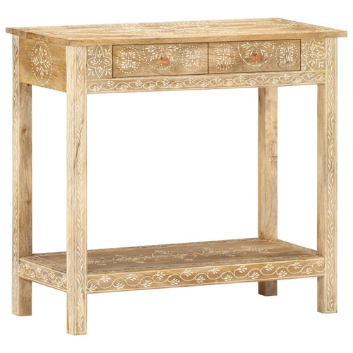 Mobiletto Consolle 80x35x74 cm in Legno Massello di Mango