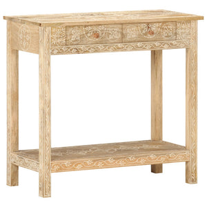 Mobiletto Consolle 80x35x74 cm in Legno Massello di Mango