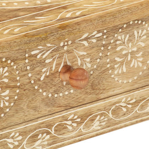 Mobiletto Consolle 80x35x74 cm in Legno Massello di Mango