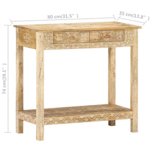 Laden Sie das Bild in den Galerie-Viewer, Mobiletto Consolle 80x35x74 cm in Legno Massello di Mango