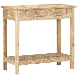Mobiletto Consolle 80x35x74 cm in Legno Massello di Mango