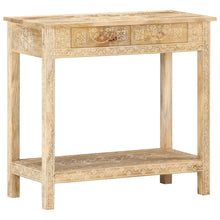 Laden Sie das Bild in den Galerie-Viewer, Mobiletto Consolle 80x35x74 cm in Legno Massello di Mango