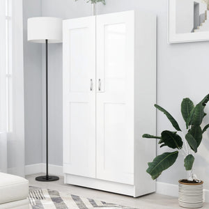 Libreria/Armadio Bianca 82,5x30,5x150 cm in Legno Multistrato
