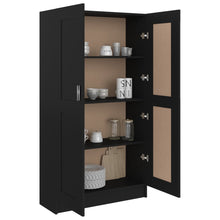 Indlæs billede til gallerivisning Libreria/Armadio Nera 82,5x30,5x150 cm in Legno Multistrato