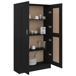 Libreria/Armadio Nera 82,5x30,5x150 cm in Legno Multistrato