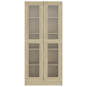 Armadietto Vetrina Rovere Sonoma 82,5x30,5x185,5 cm Multistrato