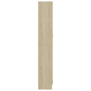 Armadietto Vetrina Rovere Sonoma 82,5x30,5x185,5 cm Multistrato