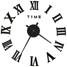 Carica l&#39;immagine nel visualizzatore di Gallery, Orologio da Parete 3D Design Moderno Nero 100 cm XXL