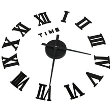 Carica l&#39;immagine nel visualizzatore di Gallery, Orologio da Parete 3D Design Moderno Nero 100 cm XXL