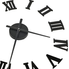 Carica l&#39;immagine nel visualizzatore di Gallery, Orologio da Parete 3D Design Moderno Nero 100 cm XXL