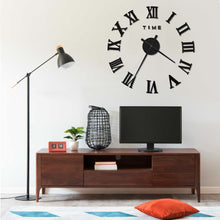 Carica l&#39;immagine nel visualizzatore di Gallery, Orologio da Parete 3D Design Moderno Nero 100 cm XXL