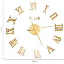 Charger l&#39;image dans la galerie, Orologio da Parete 3D Design Moderno Oro 100 cm XXL