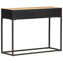 Load image into Gallery viewer, Tavolo Consolle 100x35x75 cm in Legno di Mango e Canna Naturale