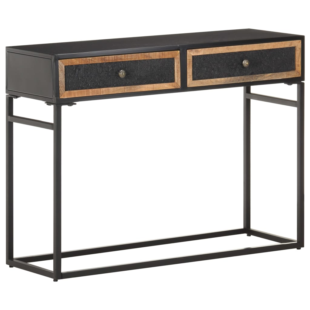 Tavolo Consolle 100x35x75 cm in Legno Massello di Mango
